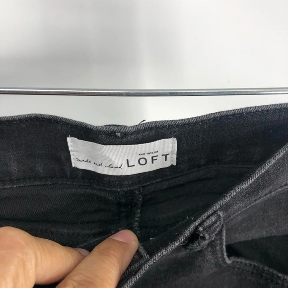 Loft black stretch denim high rise jeans - Picture 4 of 4